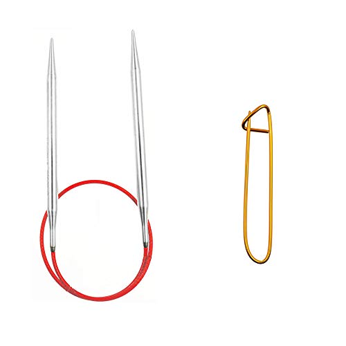 ChiaoGoo Red Lace 16-Inch, US 2 (2.75mm) Circular Knitting Needle | Surgical Stainless Steel, Sharp Tips, Nylon Coated, Memory-Free Steel Cable, Smooth Metal Joins, Easy-Glide, Stitch Holder - size: US 02 (2.75mm), 16 in. (40cm)