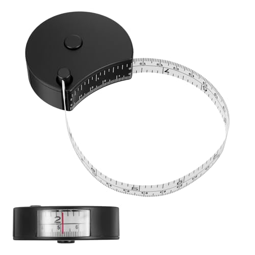 Ouligay Tape Measure for Body with Locking Mechanism 60in/150cm Automatic Telescopic Tape Measure, Retractable Measuring Tape for Body Measurements, Fitness, Weight Loss, Tailor, Sewing, Handcrafts
