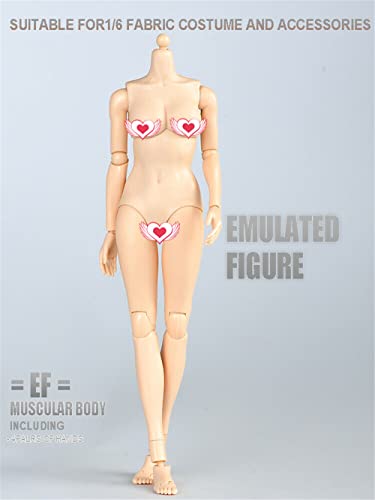 1/6 Scale Female Figure Body, 12inch Suntan Skin Huge Bust Flexible Doll | 1:6 Scale Female Body,Half-Seamless,Articulated Action Figure with Replacement Hands for Custom Painting Photography Display - color: Suntan Skin-super Large Bust