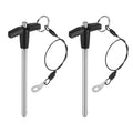 uxcell 2Pcs T Handle Lock Pins, 6mm x 80mm Usage Length Stainless Steel Push-Button Quick Release Pin - size: 6mm x 80mm