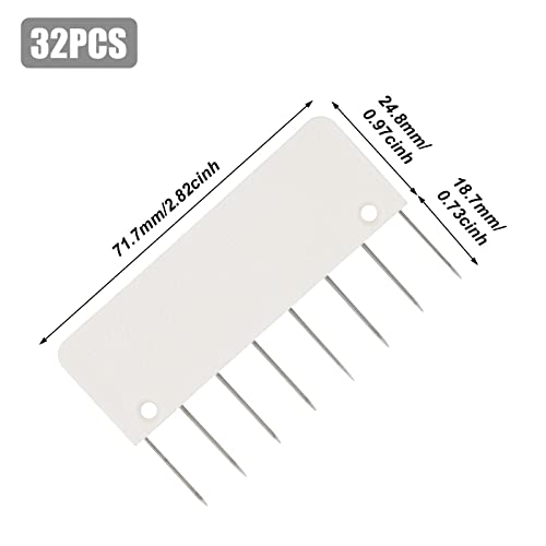 LAMXD 8 Pins Knit Blocking Pins Kit,Knit Blocking Combs – 32 Combs for Blocking Knitting, Crochet, Lace or Needlework Projects – for use with Blocking Mats for Knitting Mat… - size: 32 Combs 8 pins