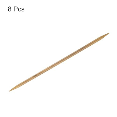 HARFINGTON 8Pcs Bamboo Knitting Needles Double Pointed Size US 10.5(7mm) Carbonized 10 Inch(25cm) Straight for Handmade Creative DIY Knitting Craft Yarn - size: US 10.5(7mm)