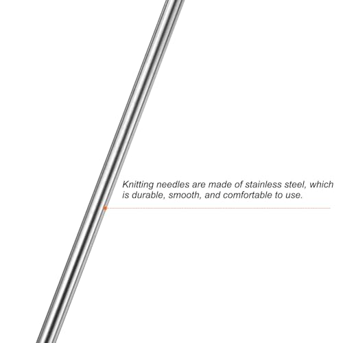 uxcell 10Pcs Knitting Needle 5mm Diameter 5.9 Inches Length Stainless Steel Double Pointed Sweater Stitching Needles for Handmade Projects DIY Knitting - size: 5mm