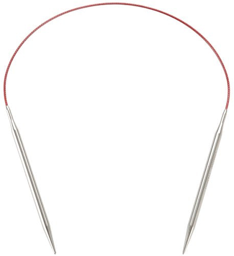 ChiaoGoo 16-Inch Red Lace Stainless Steel Circular Knitting Needles, 3/3.25mm