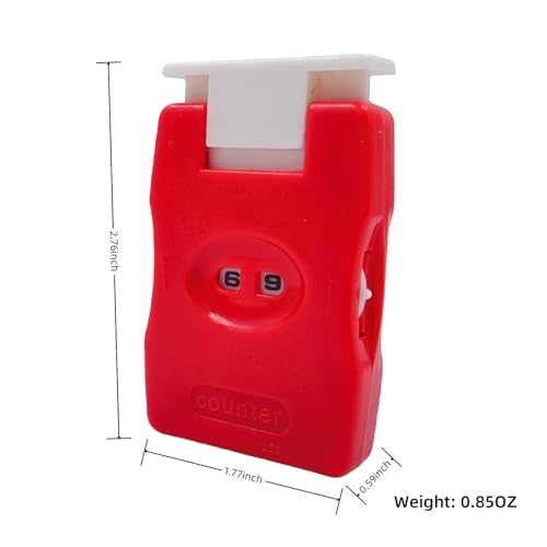 VVZOWW Knitting Tool Manual Counting Device Sweater Pole Crochet Knitting Counter 2PCS Red - color: Red