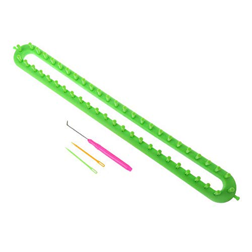 QUPA AM STORE Long Knitting Loom DIY Knitting Board Weaving Loom 47cm/18in for Scarf Sweater Blankets (L)