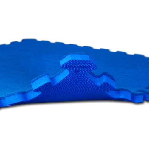 Meister X-THICK 3/4" Interlocking Carpet Top EVA Foam Mats - 2'x2' Tiles for Exercise, Play Areas & Offices - color: Blue, size: 10 Tiles (40 Sqft)