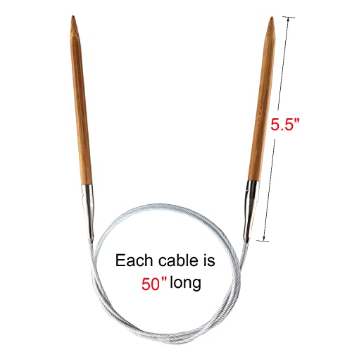 Weabetfu Bamboo Circular Knitting Needle,60-inch Length for Handmade Creative DIY and Any Weave Yarn Projects,US Size 10(6mm) - size: US 10(6mm)