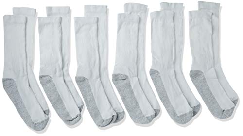 Fruit Of The Loom Men's 6 Pack Cushioned Crew Socks