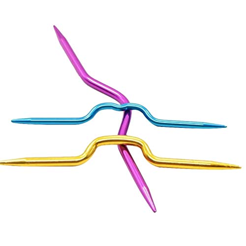 Zuoyou 6 Pcs Aluminum Knitting Cable NeedlesStitch Holders DIY Sewing Tools | Colorful Knitting Crochet