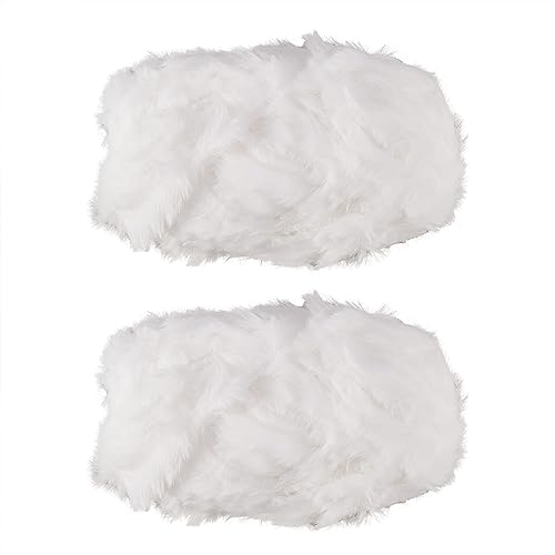 BEEFLYING 2 Roll Skeins Super Soft Fur Yarn Chunky Fluffy Faux Fur Yarn Fluffy Eyelash Yarn for Crochet Knit Blanket Rug Clothes Knitting-2×30m(2×32.8yds,51g×2) - color: White