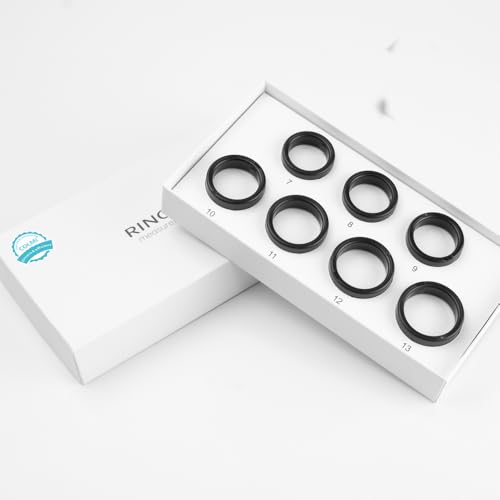 COLMI Smart Ring for Women, Health Tracker & 5ATM, R02. (Only Sizing Kit) | No Subscription Fee & Skin Temperature, Heart Rate, Blood Oxygen, Sleep Health Monitoring, Sports Tracking, Menstrual Cycle. - color: Black, size: 7~13#
