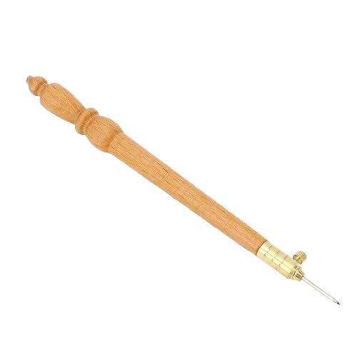 French Embroidery Crochet Hook, Wooden Handle with 3 Interchangeable Needles for Sewing Embroidery Beading Knitting DIY Crafts