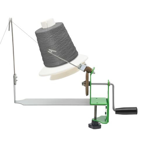 DYNAMI Large Capacity Yarn Winder,1lb Manual Tabletop Yarn Ball Winder with Clamp,Easy Installation, for Knitting and Crocheting