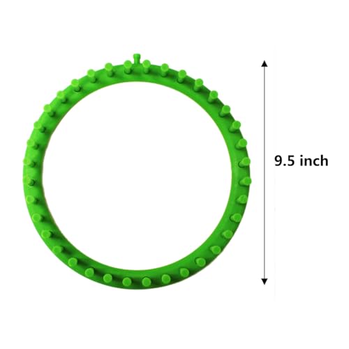 S & E TEACHER'S EDITION Round Knitting Loom Set, Green | For Knitting Hat Scarves Socks, 9.5 Inch Diameter, 36 Pegs