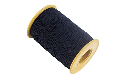 Elastic Thread for Sewing Machine, 500 Meters 0.5mm Black for Shirring, Smocking, Gathering, Stretchy Strings for Bracelets - color: Black