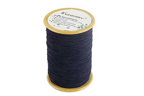 Elastic Thread for Sewing Machine, 500 Meters 0.5mm Black for Shirring, Smocking, Gathering, Stretchy Strings for Bracelets - color: Black