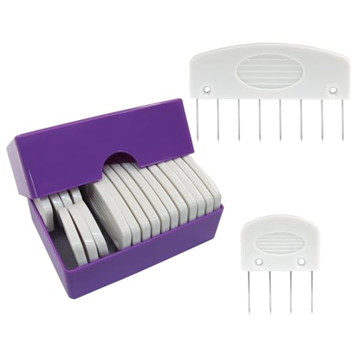 Verkelly Knit Blocking Pins Combs Set, White, 20 Pcs | Knit Blockers, For Knitting, Crochet, Lace, Needlework Projects - color: White