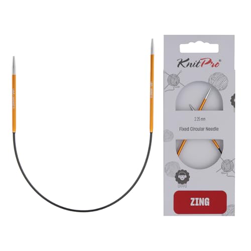 KnitPro Zing Fixed Circular Needles Asymmetrical 10" (25cm) | US Size 1 (2.25mm) - size: US 1 (2.25mm)