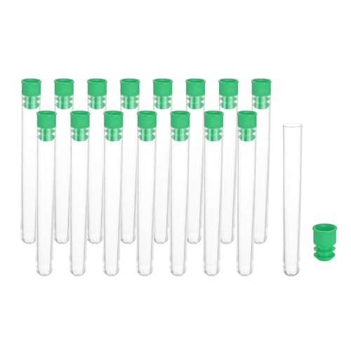 PATIKIL 3.9" Length Plastic Sewing Needle Storage Holder, 16 Pcs Portable Embroidery Needle Clear Pin Toothpick Storage Tubes Case for Craft Knitting, Green - color: Green, size: 3.9"