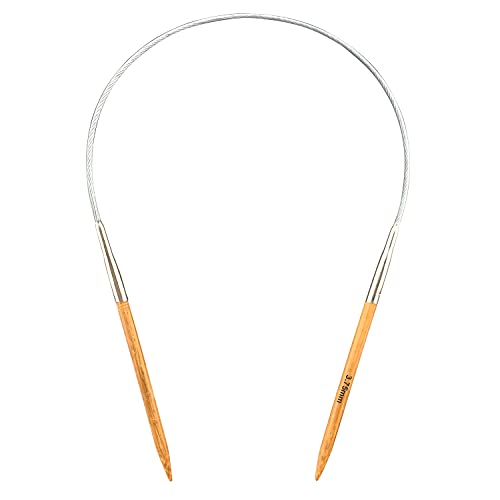 Mdoker Bamboo Circular Knitting Needle Size 5 16 Inch Circular Knitting Needles for Handmade Knitting DIY and Any Weaven Yarn Projects(US Size 5,3.75mm) - size: US-5-(3.75mm)