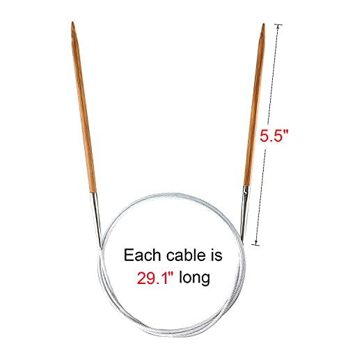 Weabetfu Bamboo Circular Knitting Needle,40-inch Length for Handmade Creative DIY and Any Weave Yarn Projects,US Size 4(3.5mm) - size: US 4(3.5mm)