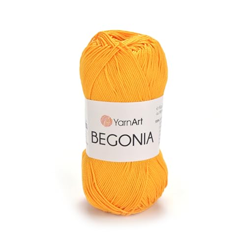 YarnArt Begonia 100% Cotton, Pure Premium Soft Cotton for Knitting Crochet and Amigurumi, Shiny Colors 1.76 Oz (50g) / 185 Yrds (169m) (5307) - color: 5307