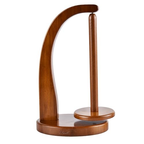 Yarn Holder for Crocheting with Magnetic Yarn spinner-Dark Brown-Standard | Wooden Yarn Ball Holder for Crochet Yarn Storage Organizer with 360° Rotating Spindle, Gift for Knitting Lovers - color: Walnut, size: Standard Size