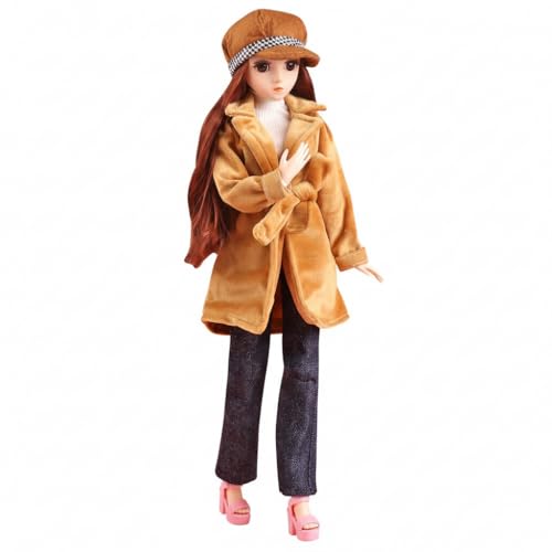 UCanaan BJD Dolls 1/4 SD Doll 18 Inch 18 Ball Jointed Doll DIY Toys with Full Set Clothes Shoes Wig Makeup, Best Gitfs for Girls Christmas Birthday - color: Brown