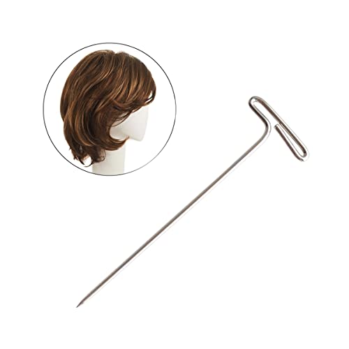 100 Pack T-Pins 1.5 Inch, Wig Pins for Foam Head, Sewing Pins for Blocking Knitting, Crocheting & Quilting, T Pins for Office Wall & Crafts, 38mm
