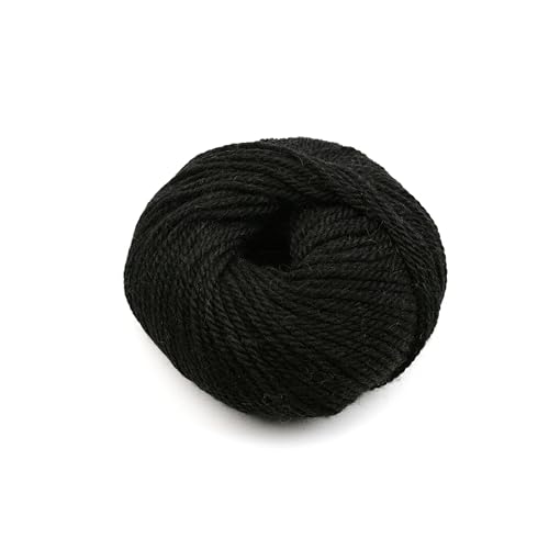 Luca-S ALPINO - Alpaca & Merino Yarn – 10 Skeins of Super Soft Aran Weight Yarn for Knitting & Crochet, 17.5 oz (500g), 820 yds (750m) Total, 60% Alpaca / 40% Merino Wool - color: Black 03, size: 10 Pack