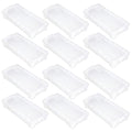 Simply Tidy Clear Plastic Stacking Pencil Box - Durable Case Holds Pencils, Crayons, Pens, Markers - Bulk 12 Pack