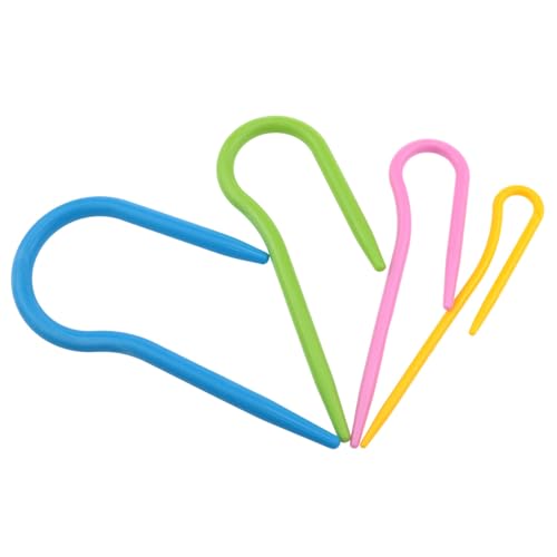 Xhziy 28 Pcs Cable Needles for Knitting, Multicolor Stitch Holder Set | Smooth Plastic, U Shaped and Curved Designs, Assorted Sizes for Sweaters, Socks, Scarves, and Yarn Crafts