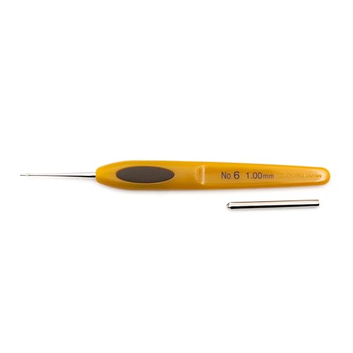 Clover 1023 Soft Touch Steel Crochet Hooks, No. 6/1.00mm - size: 1.00 mm