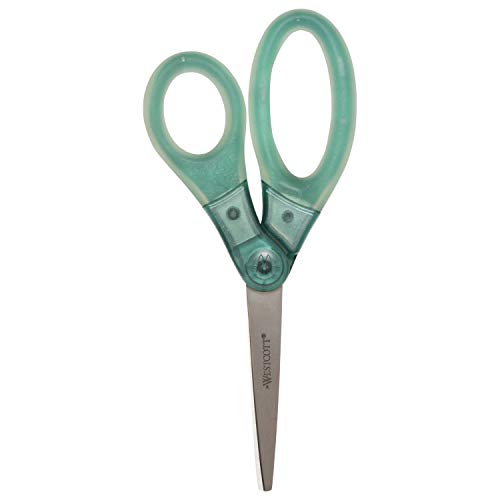 Westcott 8" Gel-Grip Multipurpose Scissors for Office and Home, Green - color: Green