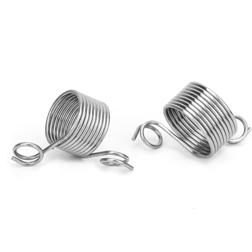 Pwshymi Set of 2 Stainless Steel Coiled Knitting Thimble Guide Finger Rings - Perfect Knitting Crafts Tool Accessories