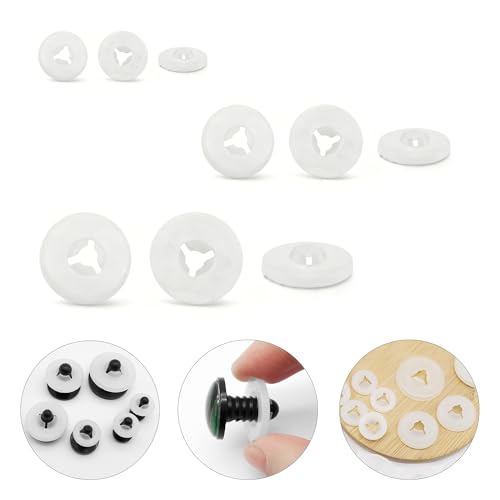 JJGQAZ 60pcs 12mm 20mm 25mm Safety Eyes Washers for Stuffed Animals Plastic Craft Eyes Backs for Crochet Amigurumi Plush Animals (Mixed) - color: Mixed