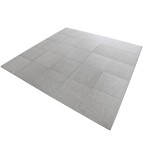 Meister X-THICK 3/4" Interlocking Carpet Top EVA Foam Mats - 2'x2' Tiles for Exercise, Play Areas & Offices - color: Cool Gray, size: 10 Tiles (40 Sqft)