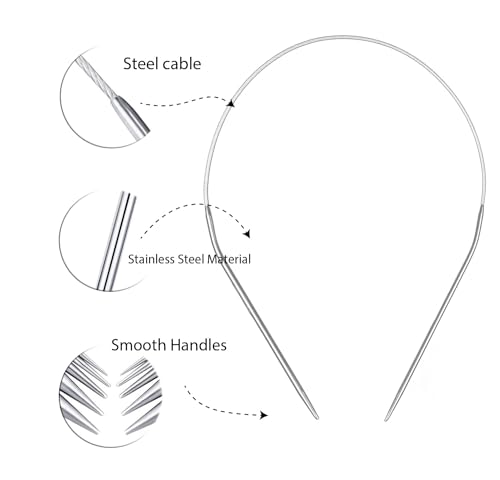 Stainless Steel Circular Knitting Needles Size 6 (4mm) 24inch Length | Stainless Steel Circular Knitting Needles 24inch Length Circular Needle for Handmade Projects DIY Knitting Size 6 (4mm) - size: US 6(4mm) 60mm