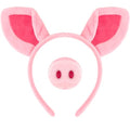 Chanaco Pig Ears Headband and Nose Set Pink Costume Adult Women Halloween Animal Costumes Cosplay Accessories Party Decorations Gifts