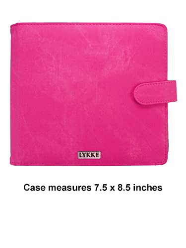 Lykke Blush Large 6-inch DPN Knitting Needles Set | Large US 6, 7, 8, 9, 10, 10.5, 11, 13 Fuchsia Case, Birchwood Semi-Sharp Tips, Project Bag - color: Blush-with-Fuchsia-Case