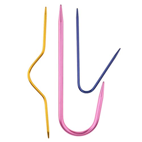 Zuoyou 6 Pcs Aluminum Knitting Cable NeedlesStitch Holders DIY Sewing Tools | Colorful Knitting Crochet