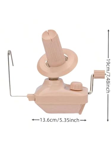 GEIWOGUO Yarn Winder Fiber Yarn String Ball Winder Holder Hand Operated (Khaki) - color: Khaki