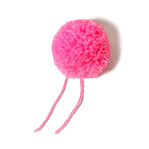 XFYUZR 12PCS Large Yarn Pom Poms for Hats 8CM-3INCH Yarn Fluffy Pompoms Balls for Handmade Craft Christmas Party Decoration Accessories(Hot Pink) - style: Hot Pink
