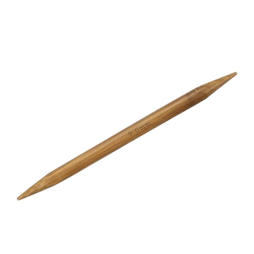 HARFINGTON 5Pcs Bamboo Knitting Needles Double Pointed Size US 13(9mm) Carbonized 6 Inch(15cm) Straight for Handmade Creative DIY Knitting Craft Yarn Projects - size: US 13(9mm)