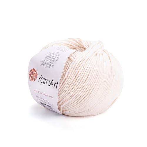 YarnArt Genius Soft Cotton Acrylic Blend Yarn - Amigurumi, Crochet and Knitting –%55 Cotton-45% Acrylic, Craft Yarn for Kids and Adults Garments, Baby Items and Accessories, 174 yds / 50 g - color: 5