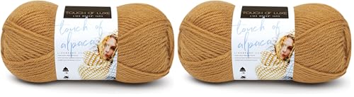 (1 Skein) Lion Brand Yarn Touch of Alpaca Yarn, Goldenrod (Pack of 2) - color: Goldenrod, size: 2 Pack