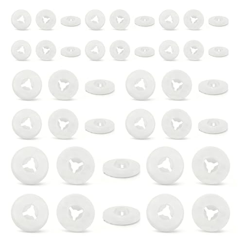JJGQAZ 60pcs 12mm 20mm 25mm Safety Eyes Washers for Stuffed Animals Plastic Craft Eyes Backs for Crochet Amigurumi Plush Animals (Mixed) - color: Mixed