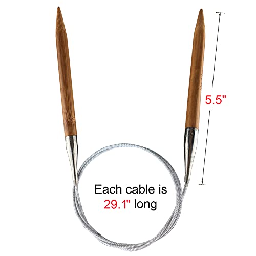 Weabetfu Bamboo Circular Knitting Needle,40-inch Length for Handmade Creative DIY and Any Weave Yarn Projects,US Size 10(6mm) - size: US 10(6mm)