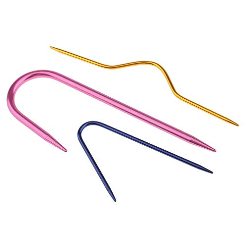 Zuoyou 6 Pcs Aluminum Knitting Cable NeedlesStitch Holders DIY Sewing Tools | Colorful Knitting Crochet